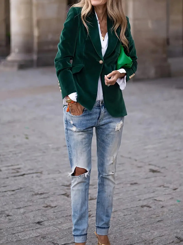 Caterina™ | Blazer in Velluto Elegante