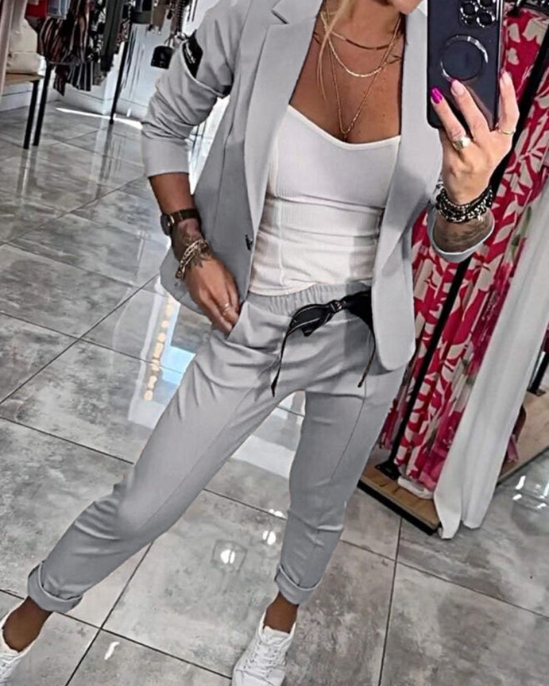 Ermel™ | Set Lussuoso con Top, Giacca e Pantaloni