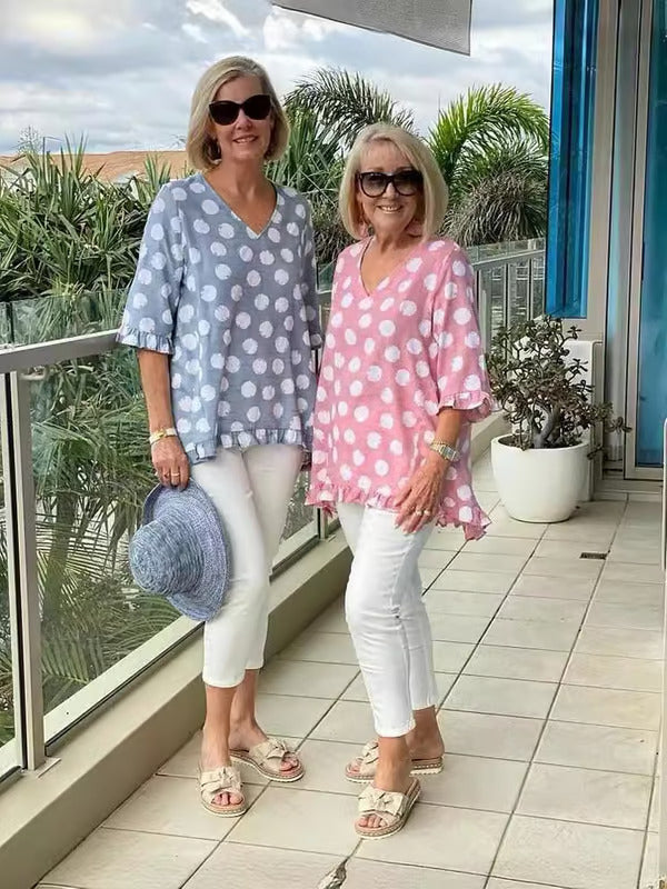 Cleta™ | Bluse Motivo a Pois
