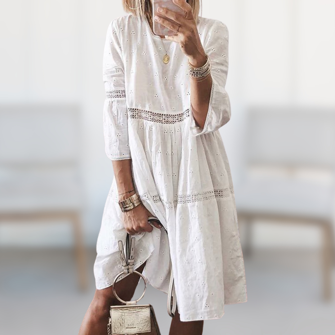 Amanda™ | Abito midi casual con maniche