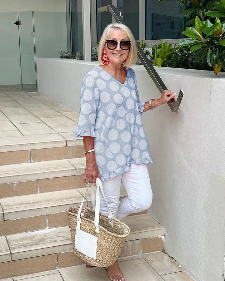 Cleta™ | Bluse Motivo a Pois
