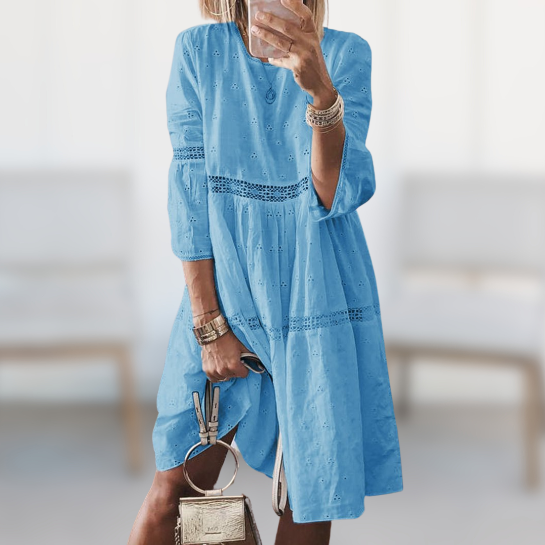 Amanda™ | Abito midi casual con maniche