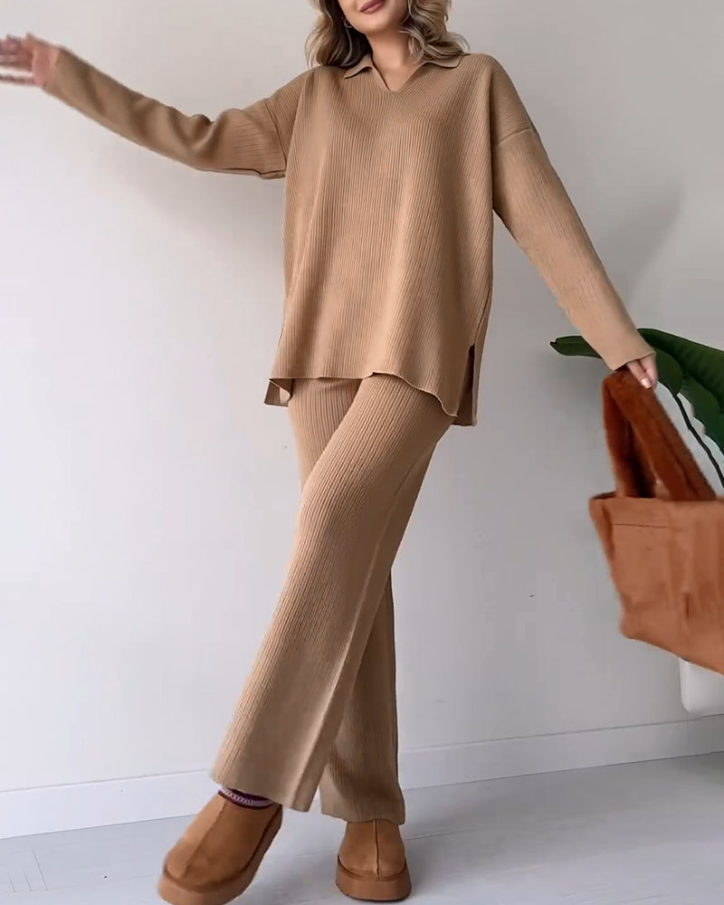 Carla™ | Set Casual in Maglia a 2 Pezzi