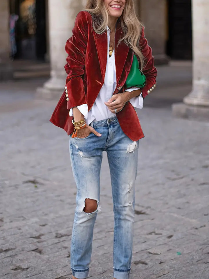 Caterina™ | Blazer in Velluto Elegante