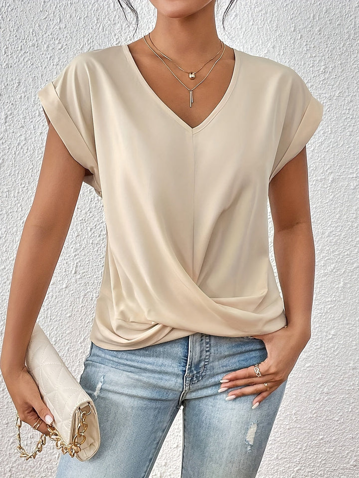 Saunt™ | T-Shirt Casual Scollo a V