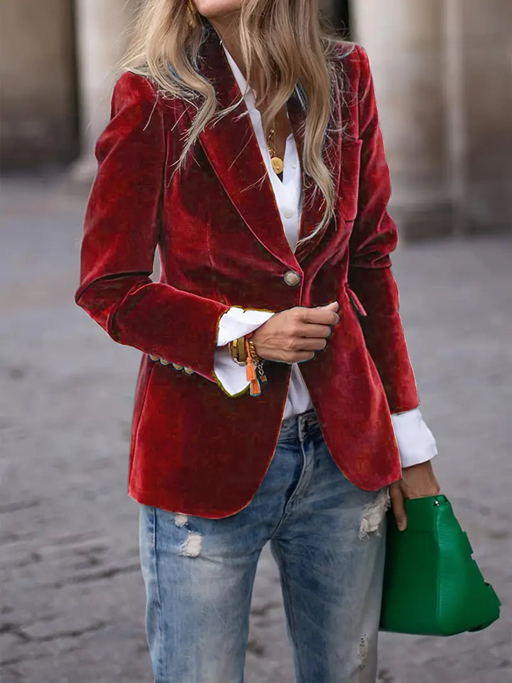 Caterina™ | Blazer in Velluto Elegante