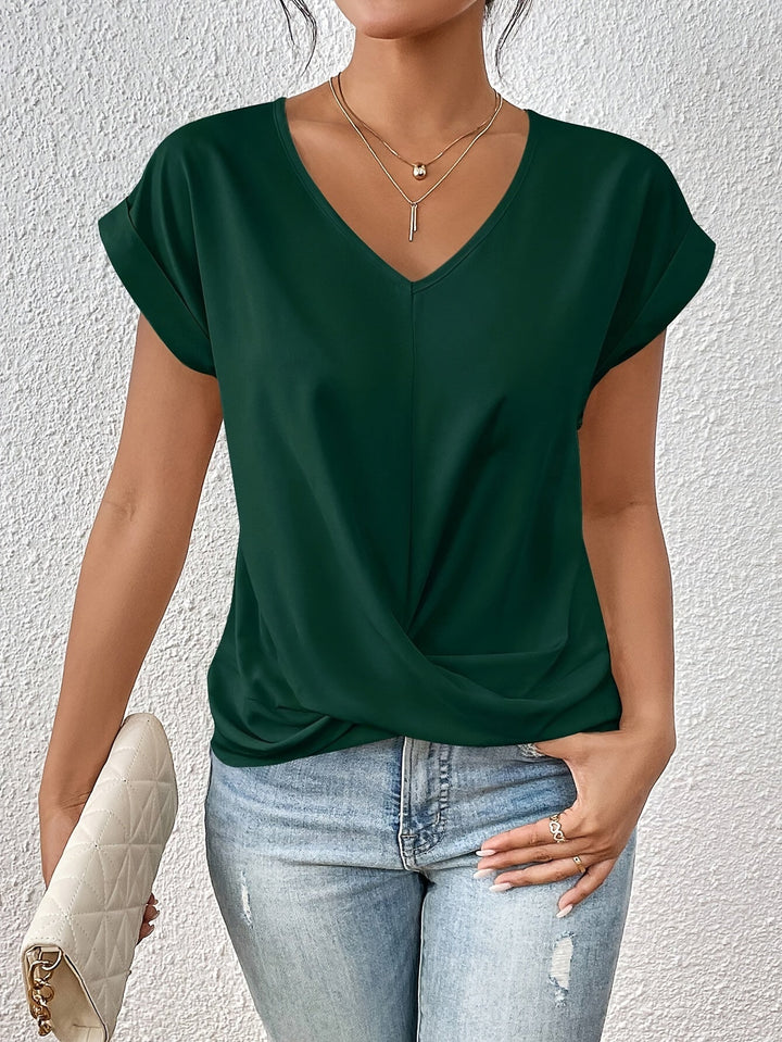 Saunt™ | T-Shirt Casual Scollo a V