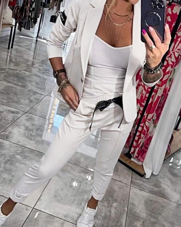 Ermel™ | Set Lussuoso con Top, Giacca e Pantaloni