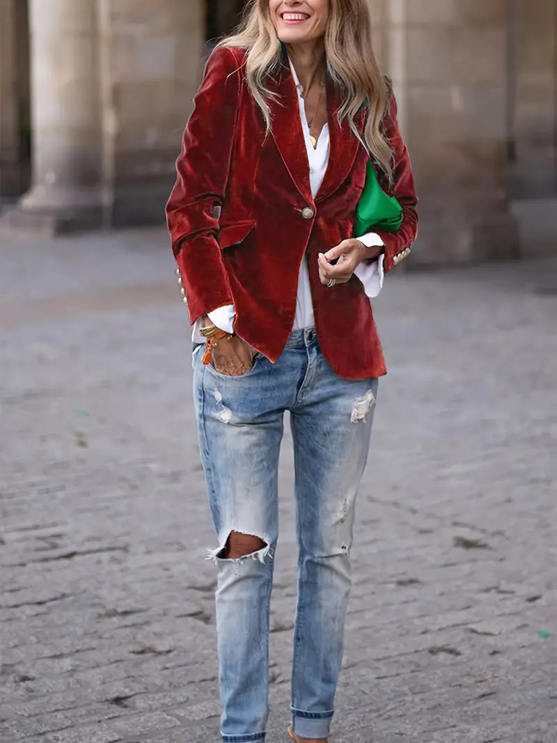 Caterina™ | Blazer in Velluto Elegante