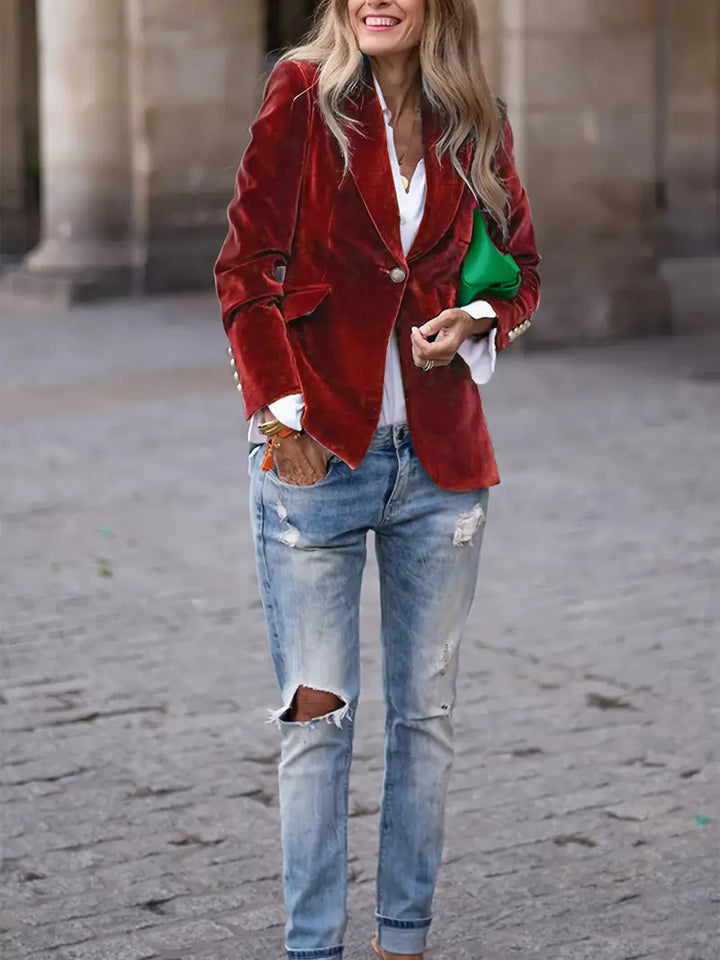 Caterina™ | Blazer in Velluto Elegante