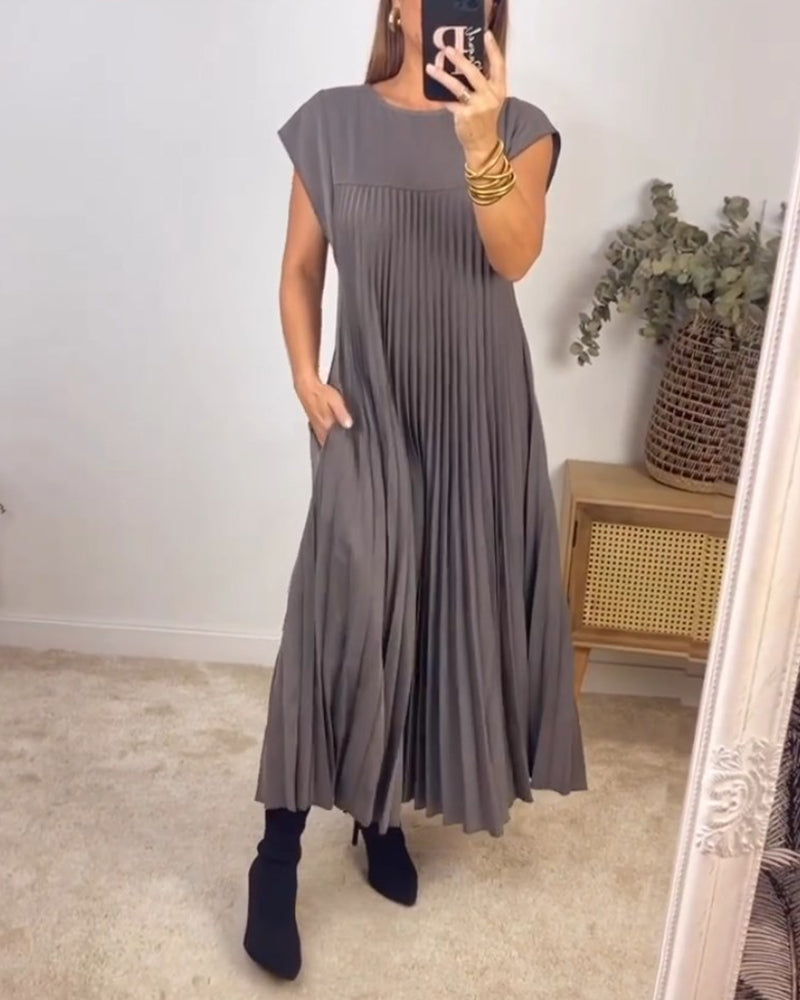 Edith™ | Abito Maxi a Pieghe