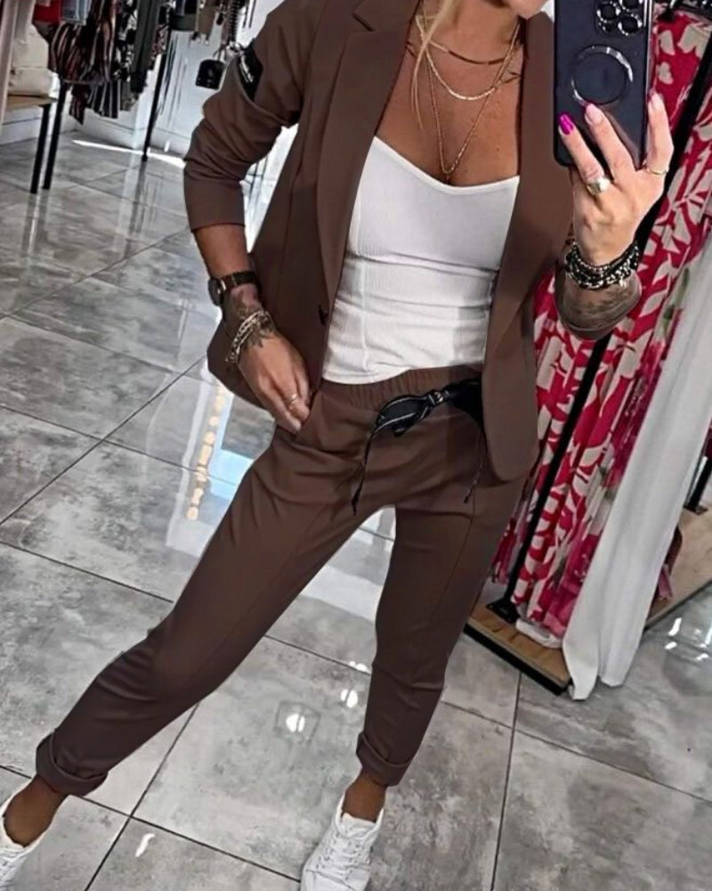Ermel™ | Set Lussuoso con Top, Giacca e Pantaloni