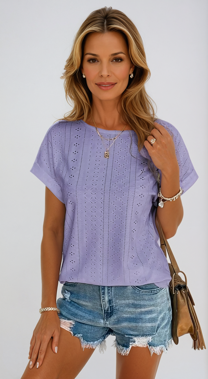 Rossa™ | Casual Eyelet Top