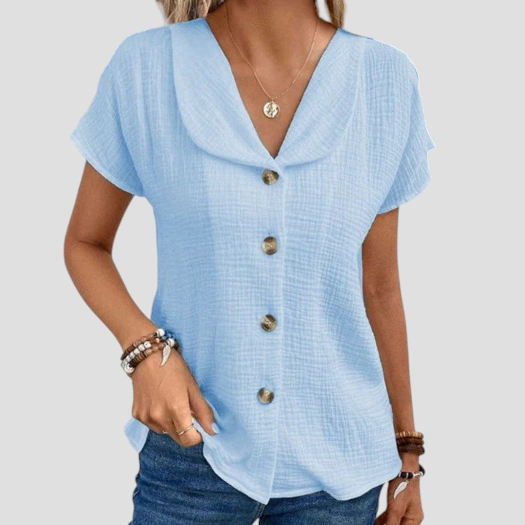 Elora™ | Blusa Elegante dal Taglio Pulito