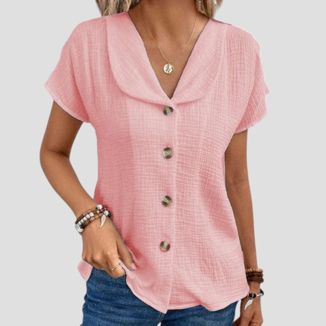 Elora™ | Blusa Elegante dal Taglio Pulito