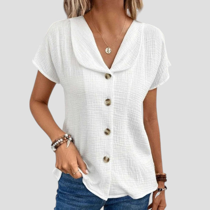 Elora™ | Blusa Elegante dal Taglio Pulito