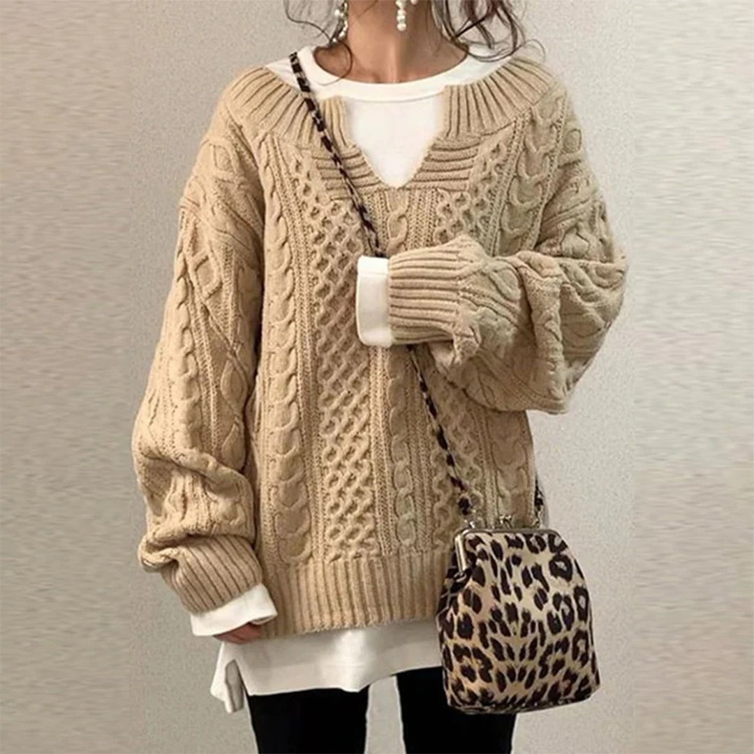 Maddie™ | Maglione Oversize Lavorato a Maglia e di Tendenza