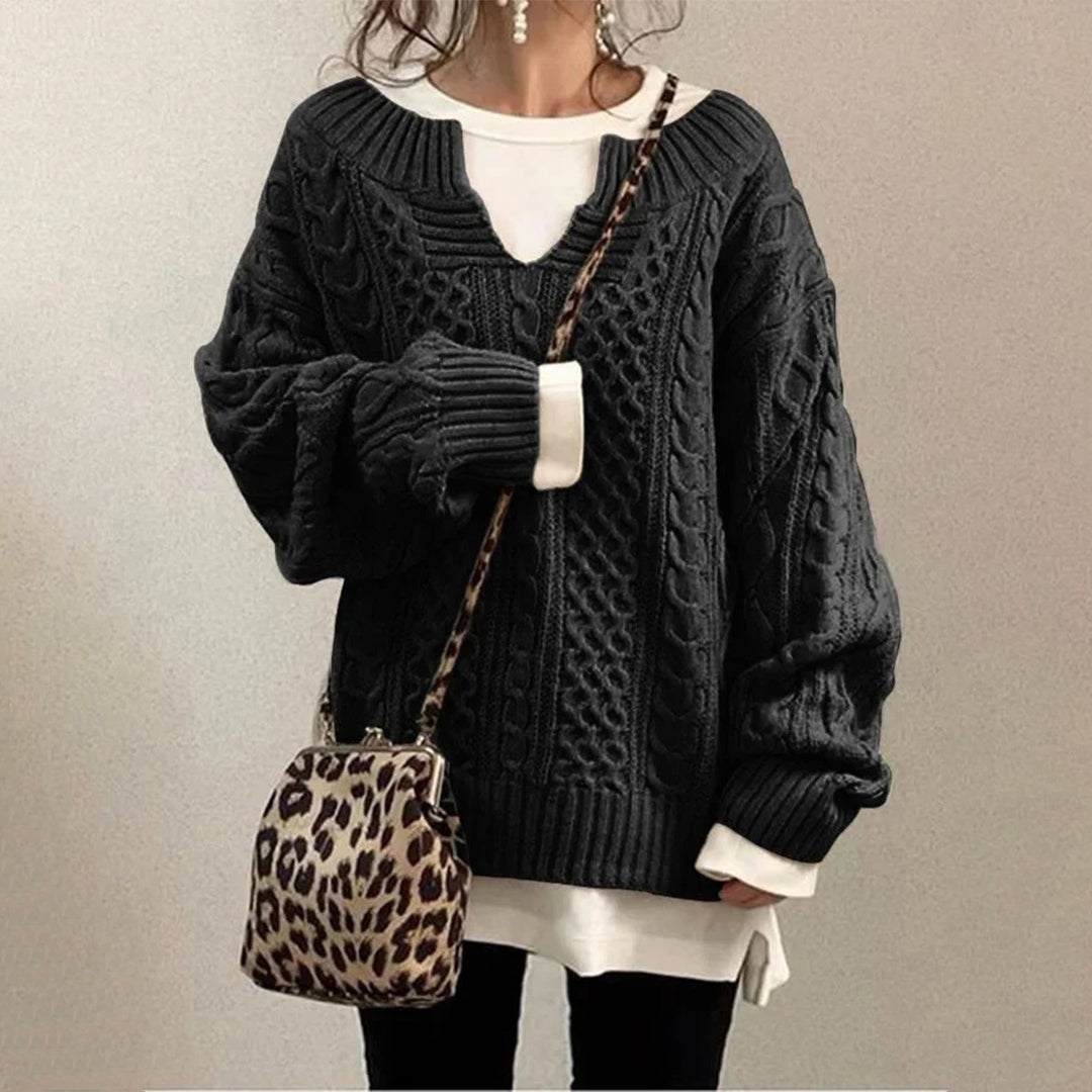Maddie™ | Maglione Oversize Lavorato a Maglia e di Tendenza