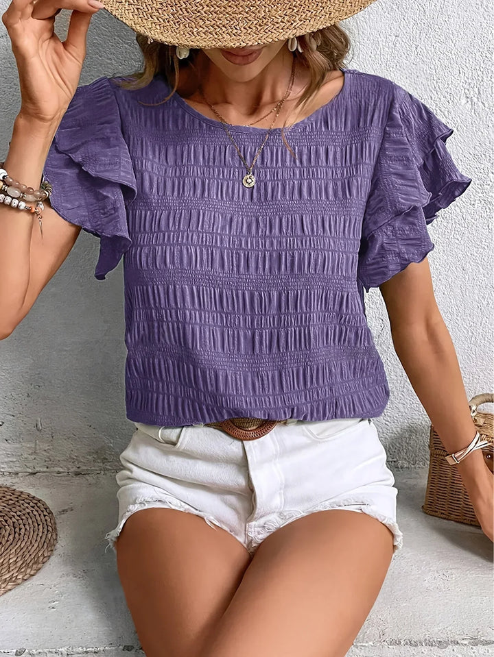 Cenza™ | Blusa Leggera con Maniche a Balza
