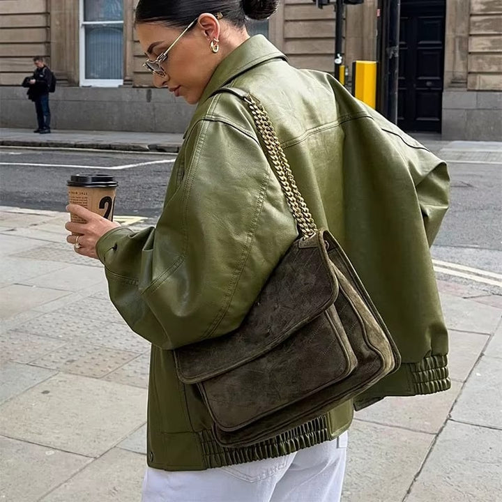 Vyxen™ | GIACCA IN PELLE OVERSIZE