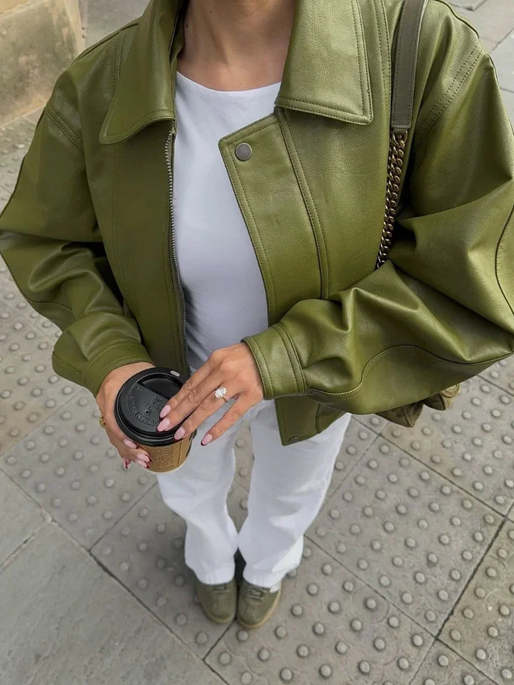 Vyxen™ | GIACCA IN PELLE OVERSIZE