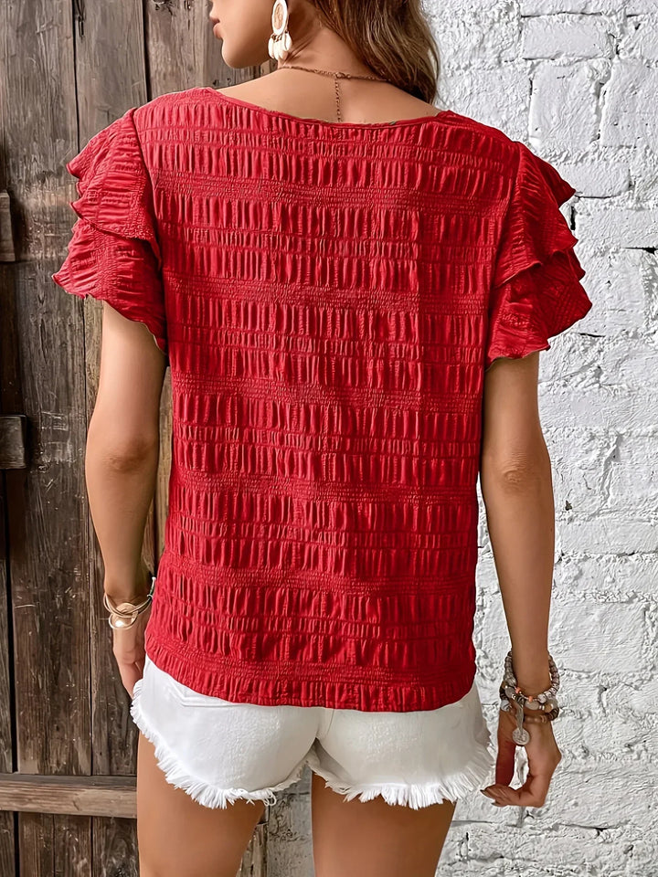 Cenza™ | Blusa Leggera con Maniche a Balza