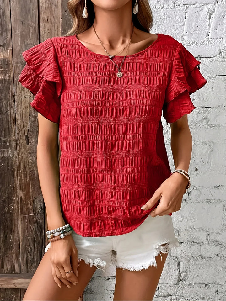 Cenza™ | Blusa Leggera con Maniche a Balza