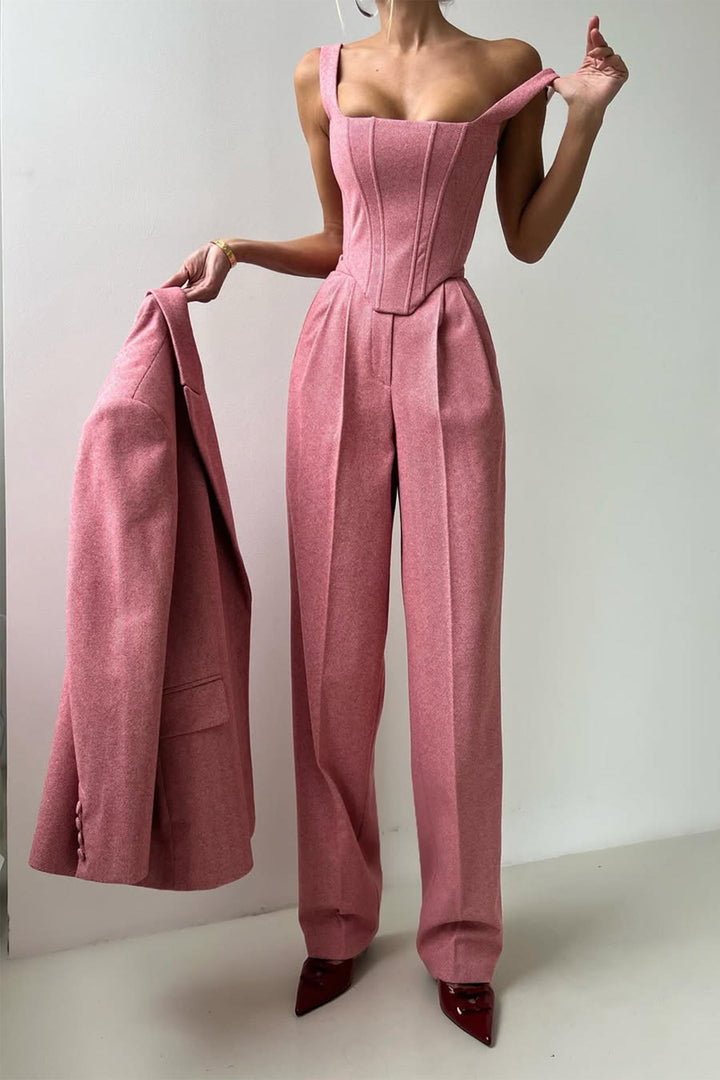 Lidia™ | Completo a tre pezzi con blazer doppiopetto