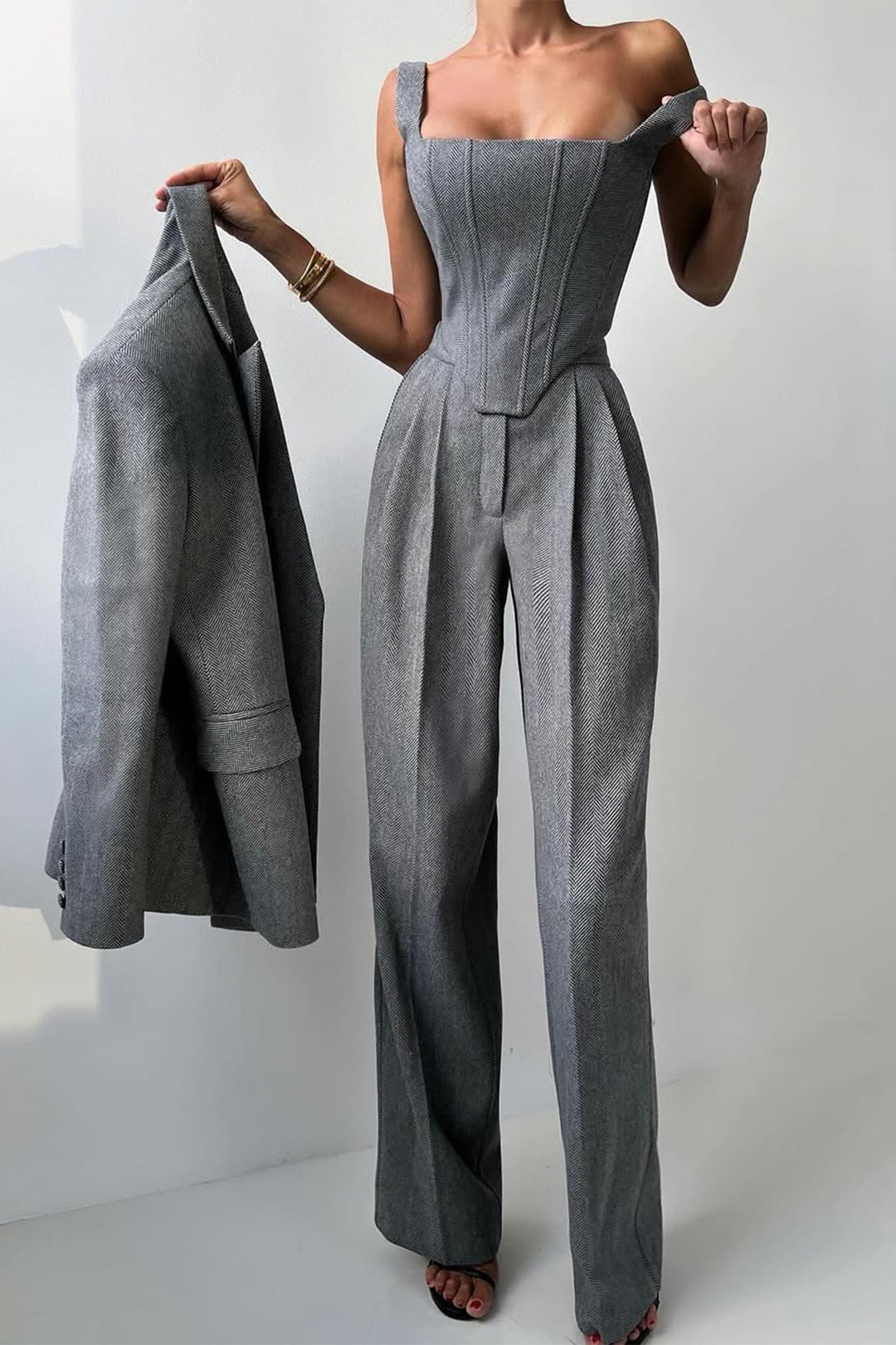 Lidia™ | Completo a tre pezzi con blazer doppiopetto