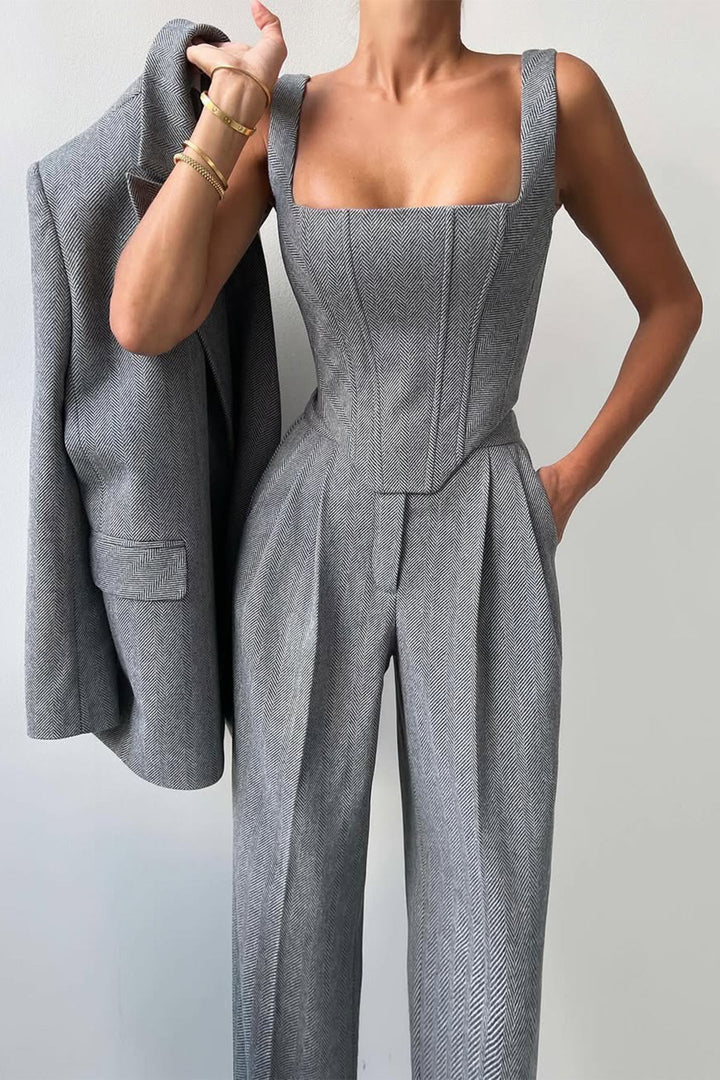 Lidia™ | Completo a tre pezzi con blazer doppiopetto