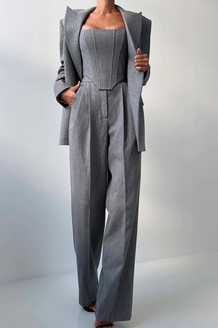 Lidia™ | Completo a tre pezzi con blazer doppiopetto