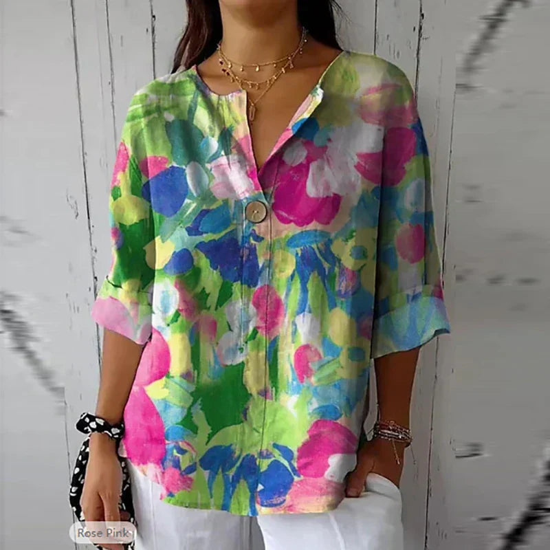 Debra™ | Blusa Chic Floreale