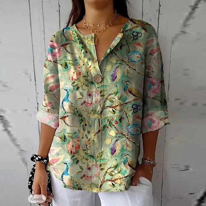 Debra™ | Blusa Chic Floreale