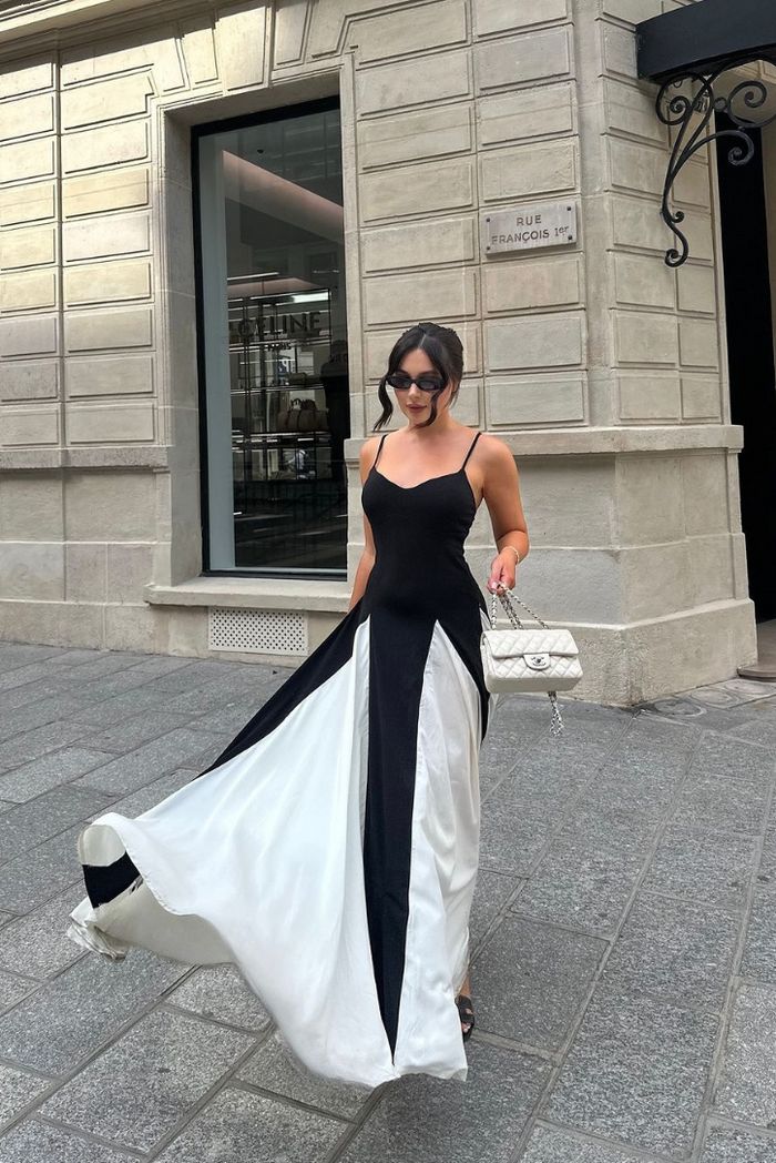 Zebra™ | Abito Lungo con Pannelli Eleganti