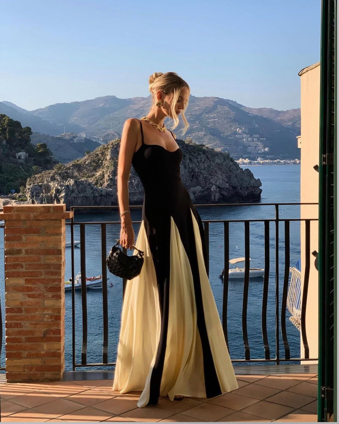 Zebra™ | Abito Lungo con Pannelli Eleganti