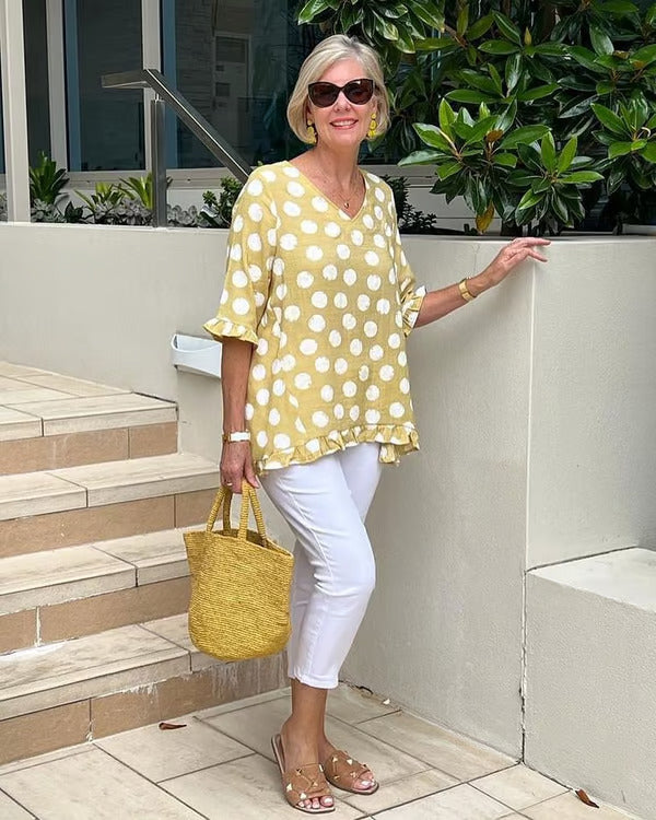 Cleta™ | Bluse Motivo a Pois