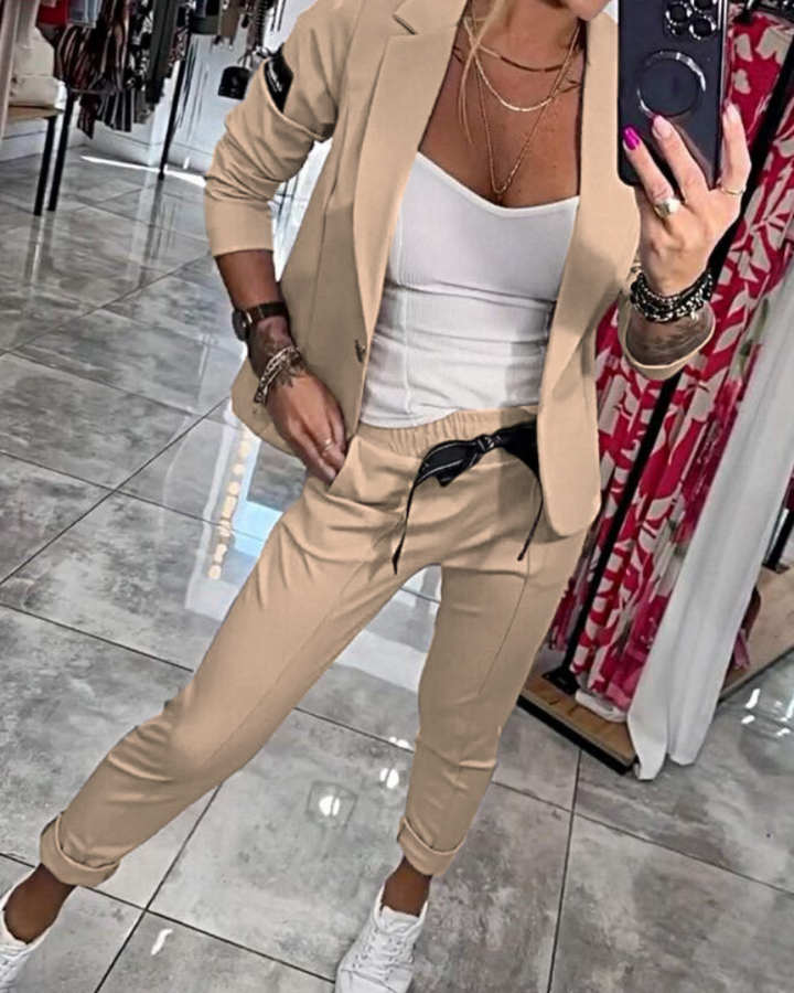 Ermel™ | Set Lussuoso con Top, Giacca e Pantaloni