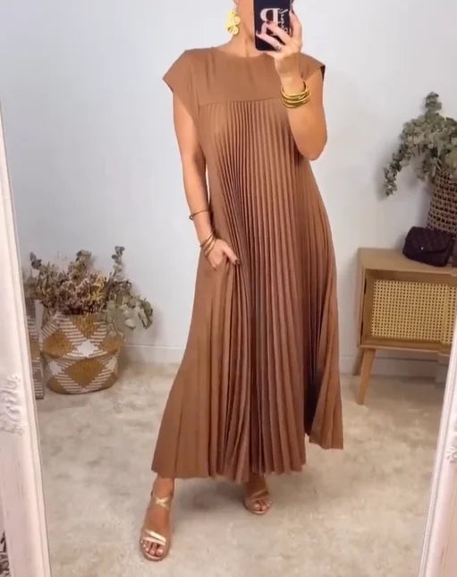 Edith™ | Abito Maxi a Pieghe