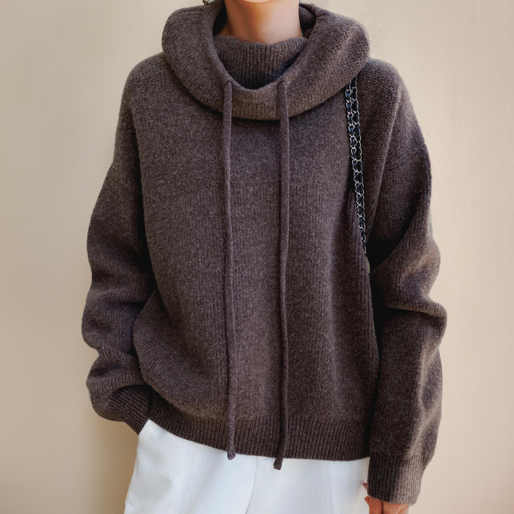 Ilaria™ | Maglione a Collo Alto in Maglia