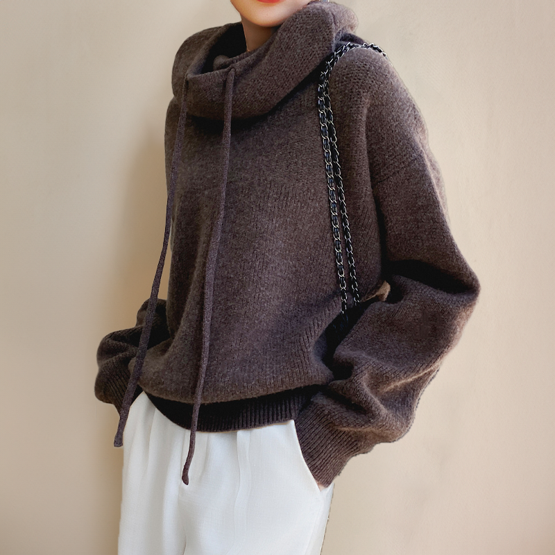 Ilaria™ | Maglione a Collo Alto in Maglia