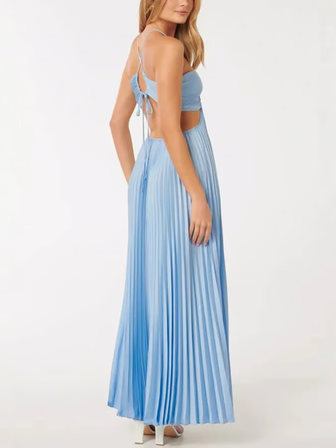 Azzia™ | Abito Lungo Estivo con Scollo all’Americana