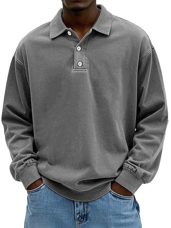 Levio™ | Polo a maniche lunghe da uomo casual