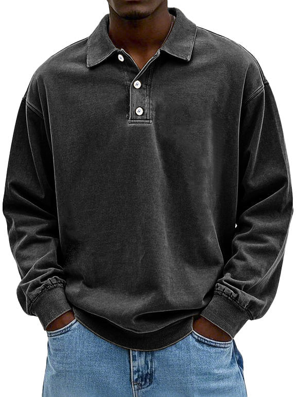 Levio™ | Polo a maniche lunghe da uomo casual