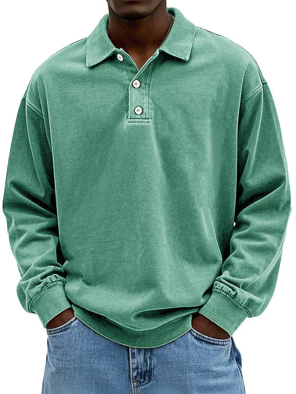 Levio™ | Polo a maniche lunghe da uomo casual